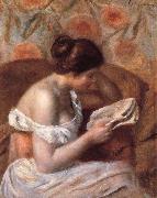 Pierre Auguste Renoir woman reading oil painting reproduction